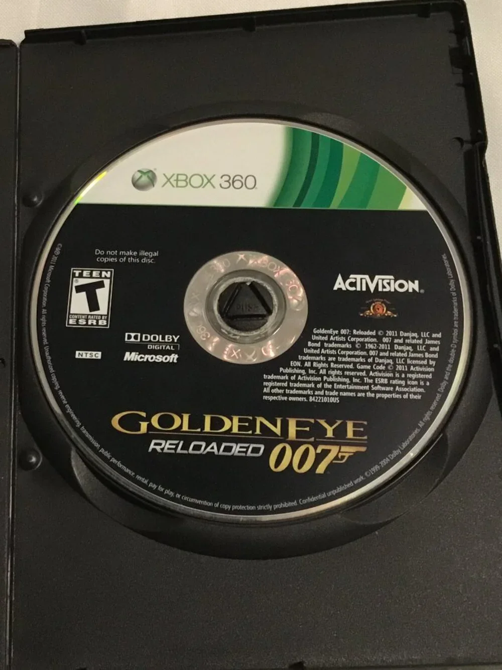 Goldeneye 007 Reloaded Xbox 360 Missing Manual. Good Condition